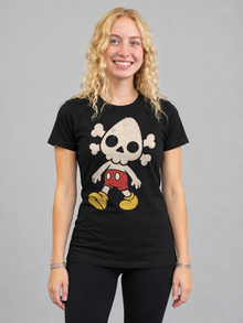 Nephy Toon Skull Tee – Women's Slim Tee – Black (women's model)
