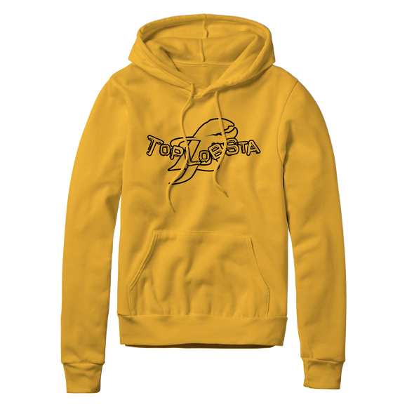 Iconic Top Lobsta logo hoodie in gold