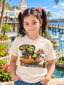 Nephy Co. Where You From? T-Shirt – natural youth tee front view