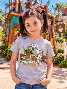 Nephy Co. You're a Lot T-Shirt – heather gray youth tee front view