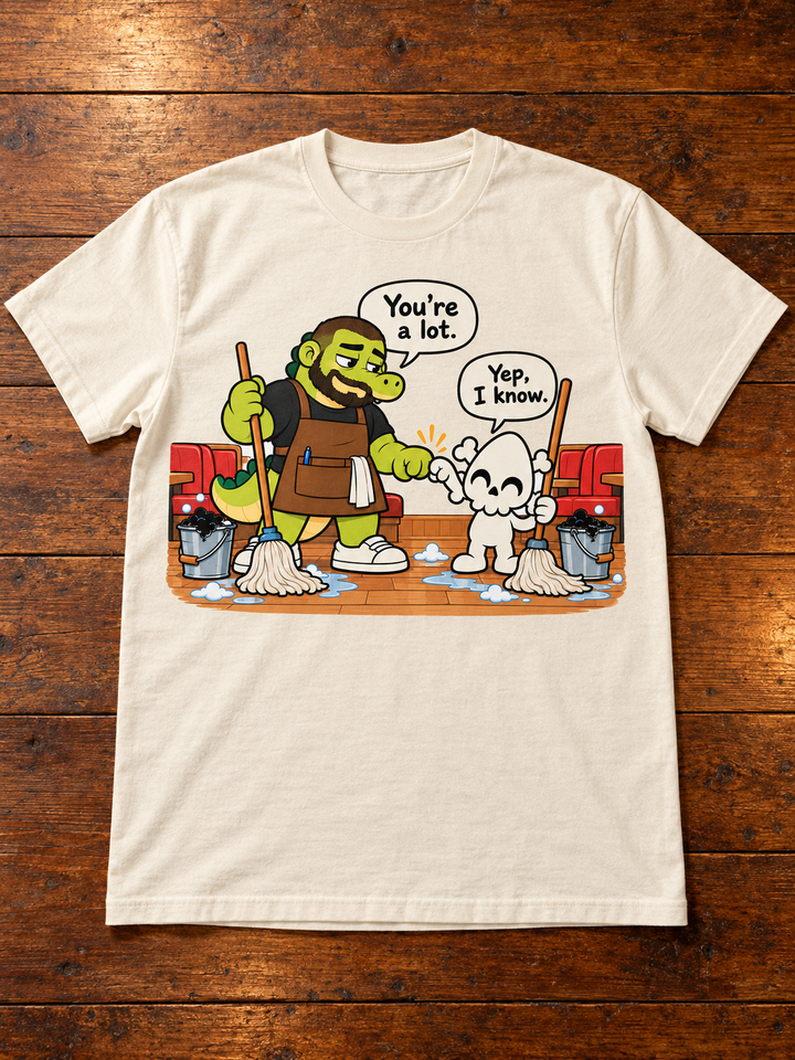 Nephy Co. You're a Lot T-Shirt – natural flat lay