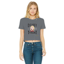 Disobey Your Global Tyrant Hillary Classic Women's Cropped Raw Edge T-Shirt