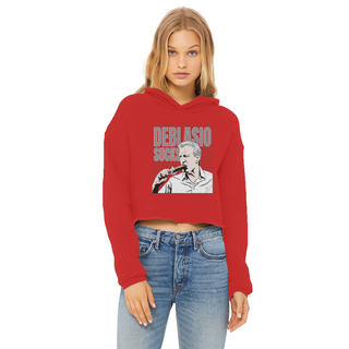 Buy red DiBlasio Sucks Ladies Cropped Raw Edge Hoodie