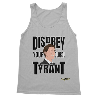 Buy light-grey Disobey Your Global Tyrant Trudeau Classic Adult Vest Top