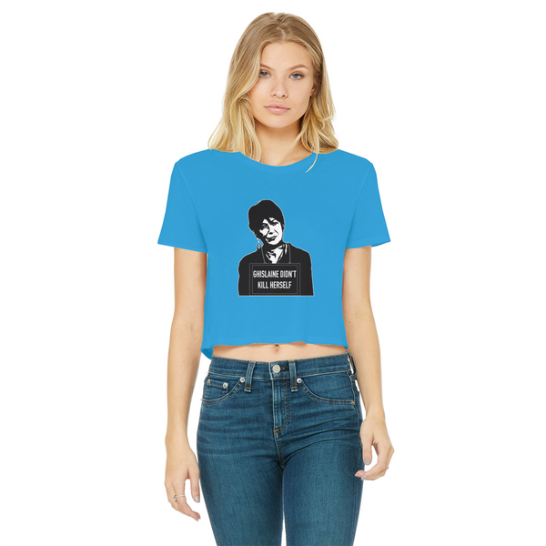 Ghislaine Didn't Classic Women's Cropped Raw Edge T-Shirt