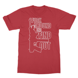 Buy red Fuck Around and Find Out Classic Adult T-Shirt