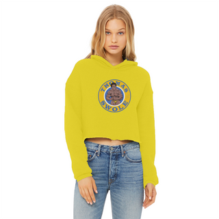 Buy yellow Thomas Swole Ladies Cropped Raw Edge Hoodie
