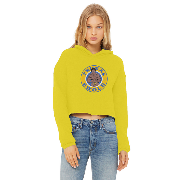 Thomas Swole Ladies Cropped Raw Edge Hoodie