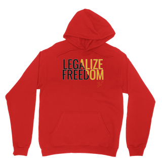 Buy red Legalize Freedom Classic Adult Hoodie