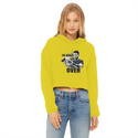 The Debate is Over Ladies Cropped Raw Edge Hoodie