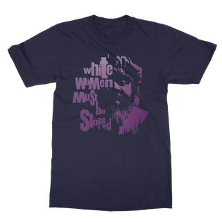 Buy navy Q Must Be Stopped! Classic Adult T-Shirt