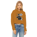 Wear the Mask Ladies Cropped Raw Edge Hoodie