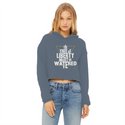 The Tree Must Be Watered Ladies Cropped Raw Edge Hoodie