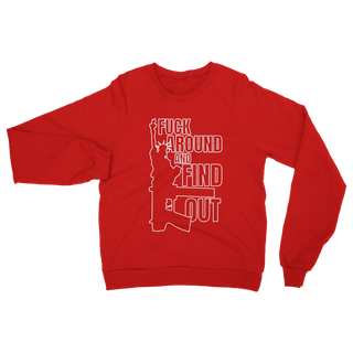 Buy red Fuck Around and Find Out Classic Adult Sweatshirt