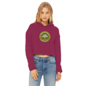 TopLobsta Retro logo Ladies Cropped Raw Edge Hoodie