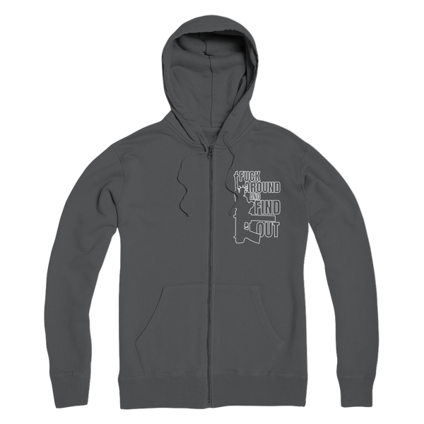 Fuck Around and Find Out Premium Adult Zip Hoodie