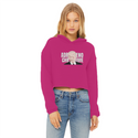 ADRENOCHROME Ladies Cropped Raw Edge Hoodie