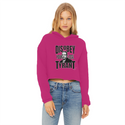 Disobey Cuomo Ladies Cropped Raw Edge Hoodie