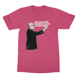 Buy hot-pink Taxation is Robbery Rothbard Classic Adult T-Shirt