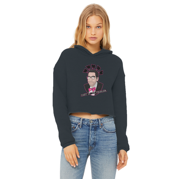 Anatomy of the Smith Ladies Cropped Raw Edge Hoodie