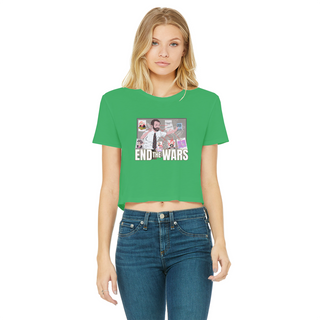 Buy irish-green Pepe Scott Horton 2.0 Classic Women's Cropped Raw Edge T-Shirt