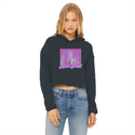 High on Liberty RP Ladies Cropped Raw Edge Hoodie