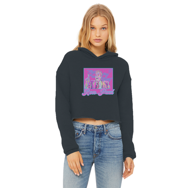 High on Liberty RP Ladies Cropped Raw Edge Hoodie