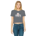 Free Assange Classic Women's Cropped Raw Edge T-Shirt
