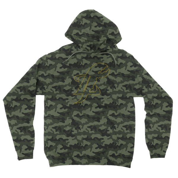 TopLobsta double line logo Camouflage Adult Hoodie