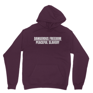 Buy burgundy Dangerous Freedom Classic Adult Hoodie
