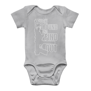 Buy light-grey Fuck Around and Find Out Classic Baby Onesie Bodysuit