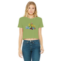 Lobsta Origins Classic Women's Cropped Raw Edge T-Shirt