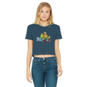 Lobsta Origins Classic Women's Cropped Raw Edge T-Shirt
