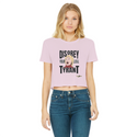 Disobey Your Global Tyrant Hillary Classic Women's Cropped Raw Edge T-Shirt