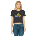 Lobsta Origins Classic Women's Cropped Raw Edge T-Shirt