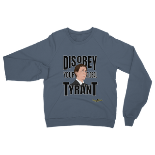 Buy airforce-blue Disobey Your Global Tyrant Trudeau Classic Adult Sweatshirt