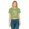 Fuck Around and Find Out Classic Women's Cropped Raw Edge T-Shirt