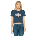 ADRENOCHROME Classic Women's Cropped Raw Edge T-Shirt