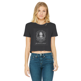 Hooray For Anarchy LL Classic Women's Cropped Raw Edge T-Shirt