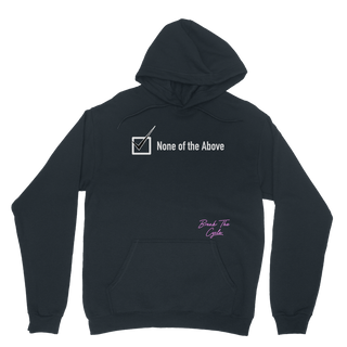 Buy navy None of the Above Classic Adult Hoodie
