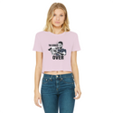 The Debate is Over Classic Women's Cropped Raw Edge T-Shirt