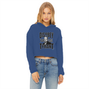 Disobey Cuomo Ladies Cropped Raw Edge Hoodie