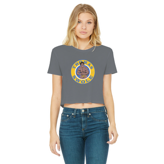 Buy dark-grey Thomas Swole Classic Women's Cropped Raw Edge T-Shirt