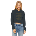 Government is the Mafia Ladies Cropped Raw Edge Hoodie