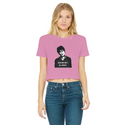 Ghislaine Didn't Classic Women's Cropped Raw Edge T-Shirt