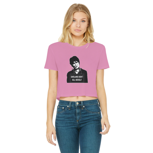 Ghislaine Didn't Classic Women's Cropped Raw Edge T-Shirt