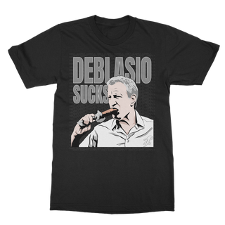 Buy black DiBlasio Sucks Classic Adult T-Shirt