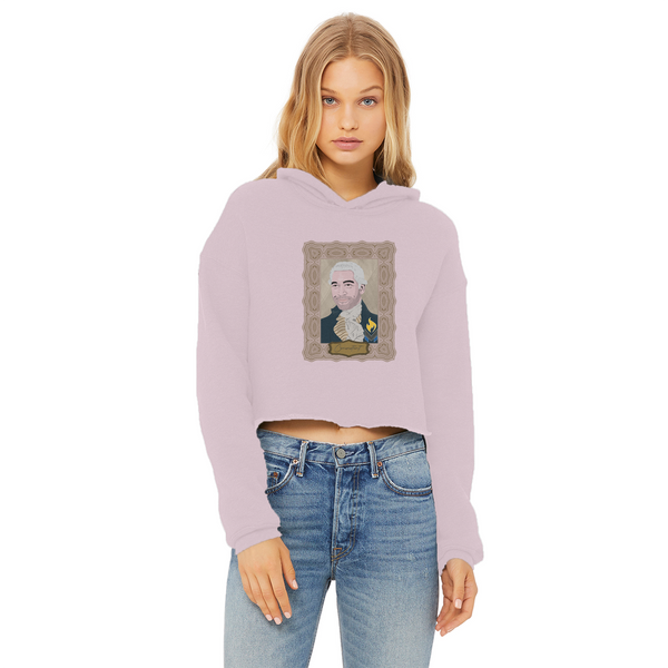 Consistent Ladies Cropped Raw Edge Hoodie
