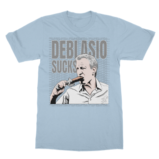 Buy light-blue DiBlasio Sucks Classic Adult T-Shirt