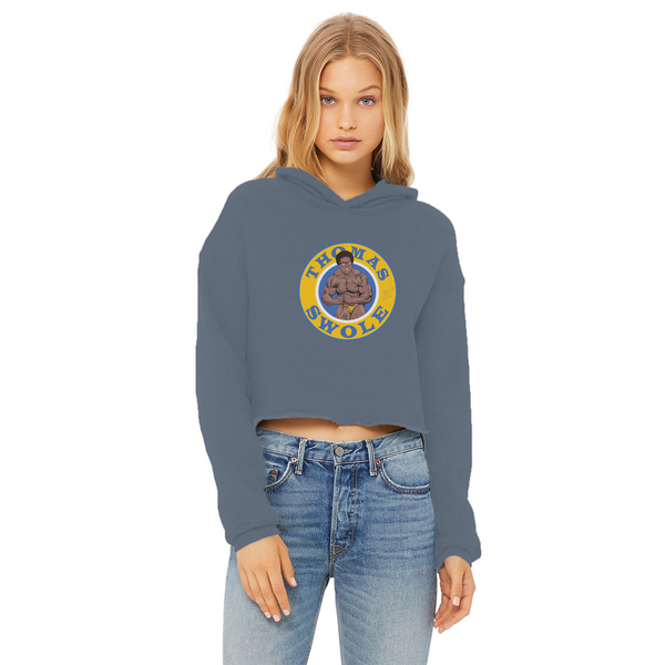 Thomas Swole Ladies Cropped Raw Edge Hoodie
